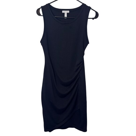 Leith ruched bodycon sleeveless dress black women's size S - Picture 4 of 8